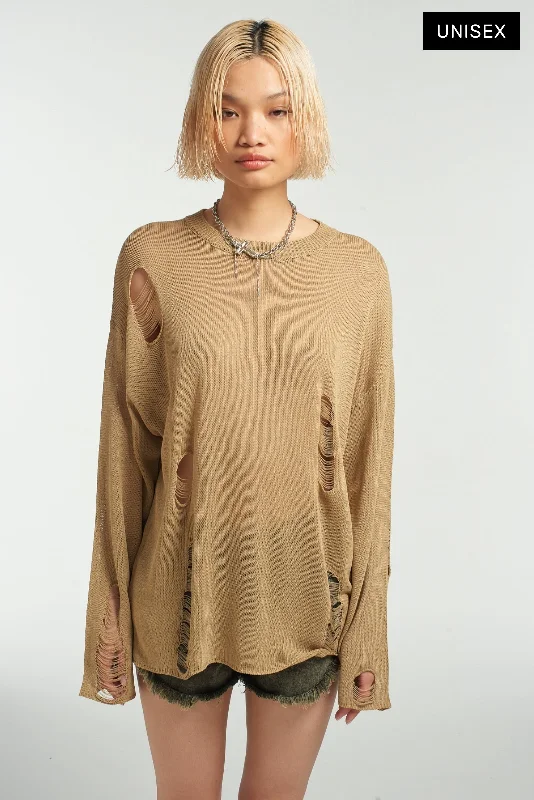 Drifter Distressed Open Knit Jumper