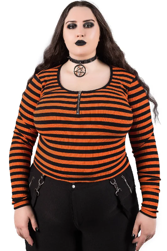 Izora Ribbed Top [PUMPKIN] [PLUS]