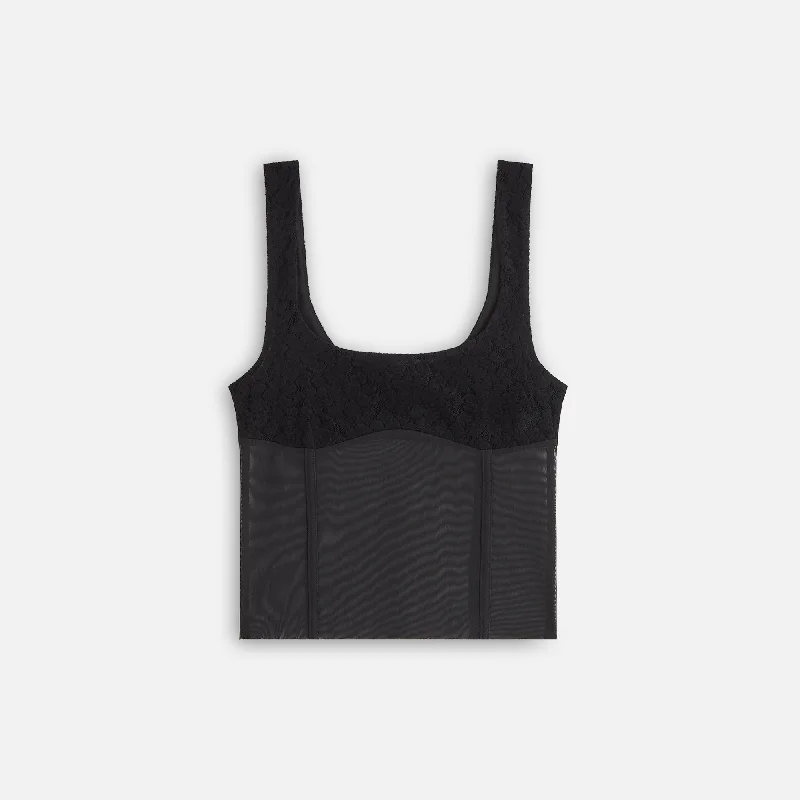 Kith Women Liyah Plush Lace Mesh Tank - Black