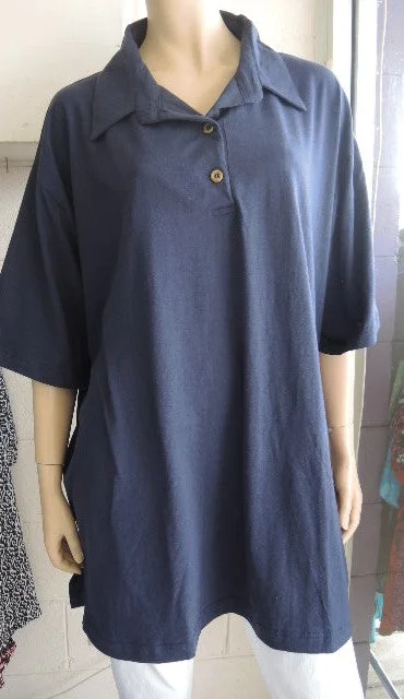 Plusss Stretch Cotton Polo Top (Many Colours)