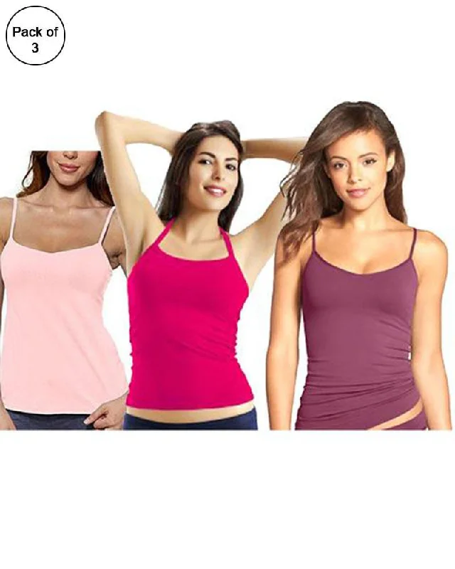 Pack Of 3 - Standard Plain Supersoft Camisole