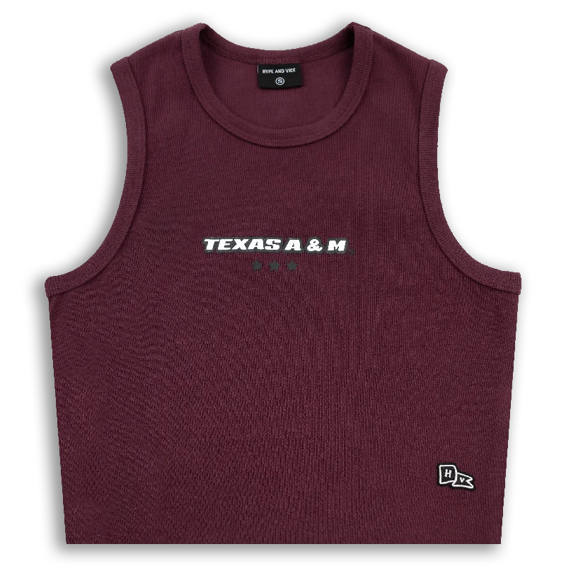 Texas A&M Maroon Cut Off Tank