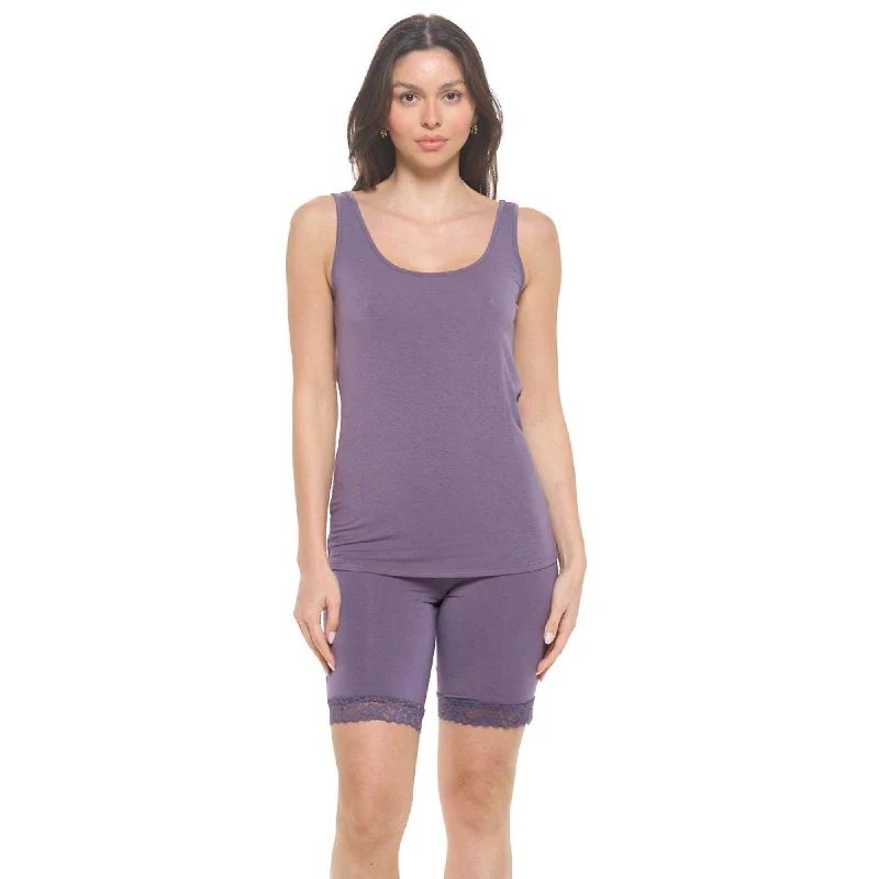 Lux Cotton Modal Tank Top | Dark Purple