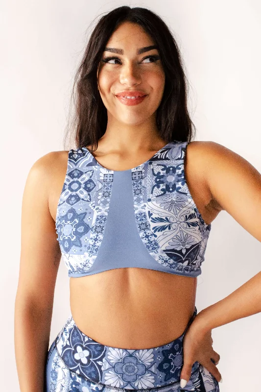 Twist & Turn Tank - Mosaic In Blue