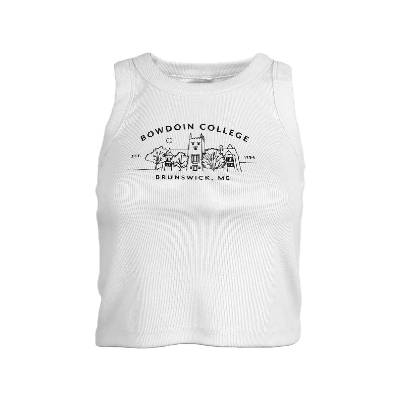 Women's Organic Rib Crop Tank from Uscape