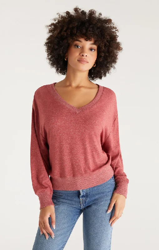 Francis Marled V-Neck Top