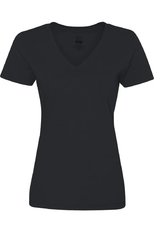 Fruit of the Loom HD Cotton Women´s V-Neck T-Shirt