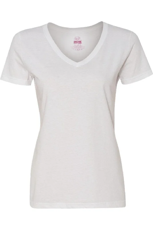 Fruit of the Loom HD Cotton Women´s V-Neck T-Shirt