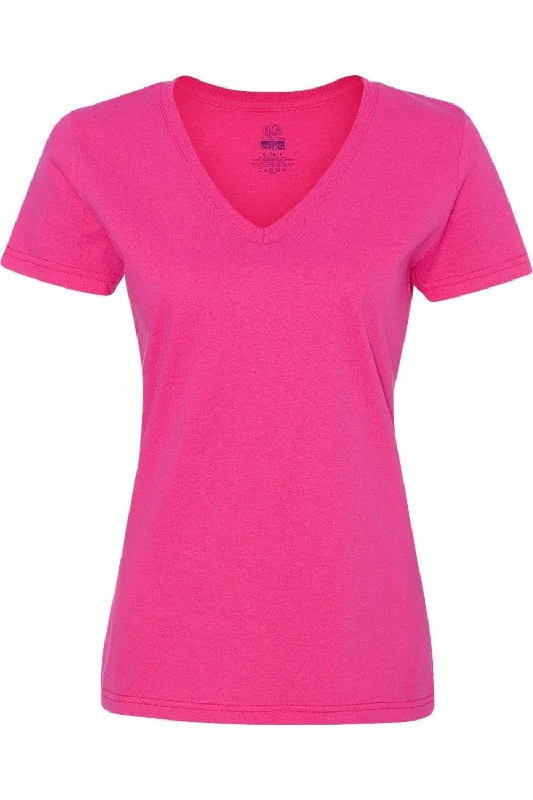 Fruit of the Loom HD Cotton Women´s V-Neck T-Shirt