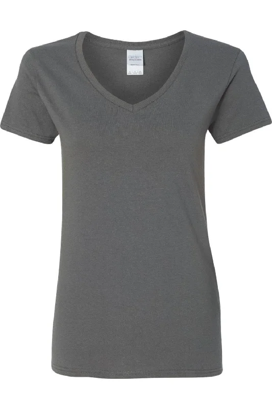 Gildan Heavy Cotton Womens V-Neck T-Shirt