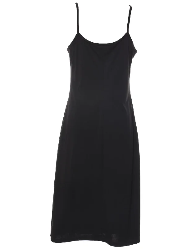 Black 1990s Mini Evening Dress - M