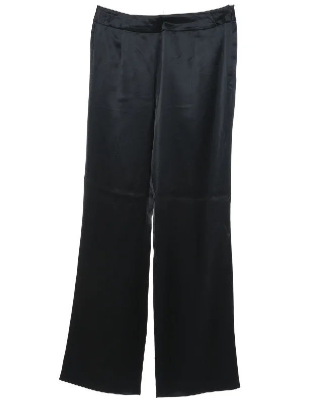 Black 1990s Shiny Trousers - W30 L31