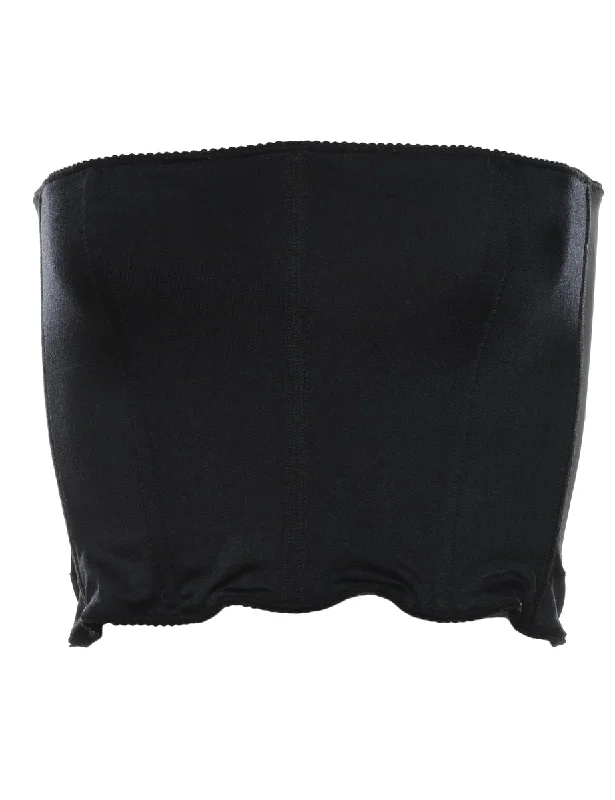 Black Bandeau Style Corset - XS