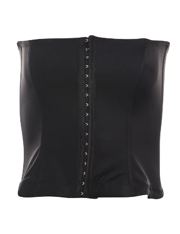 Black Boned Corset Top - S