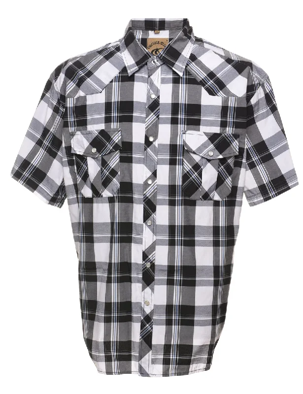 Black Checked Shirt - XL