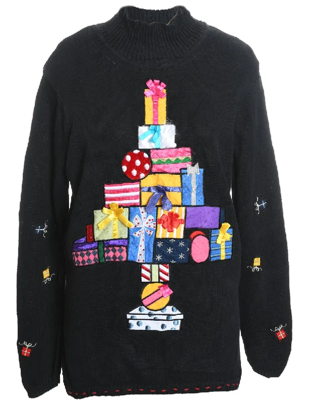 Black Christmas Jumper - L