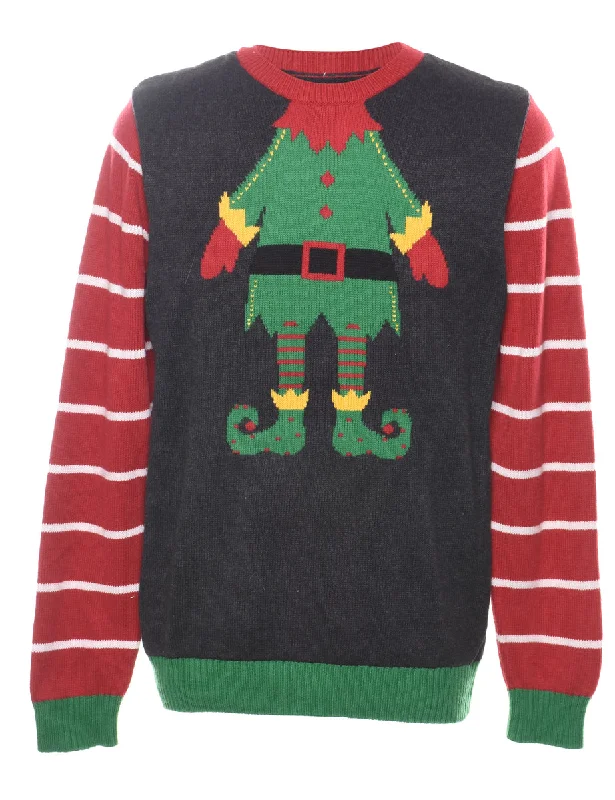 Black Christmas Jumper - L