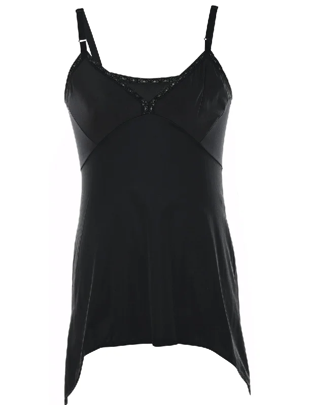 Black Classic Slip Dress - S