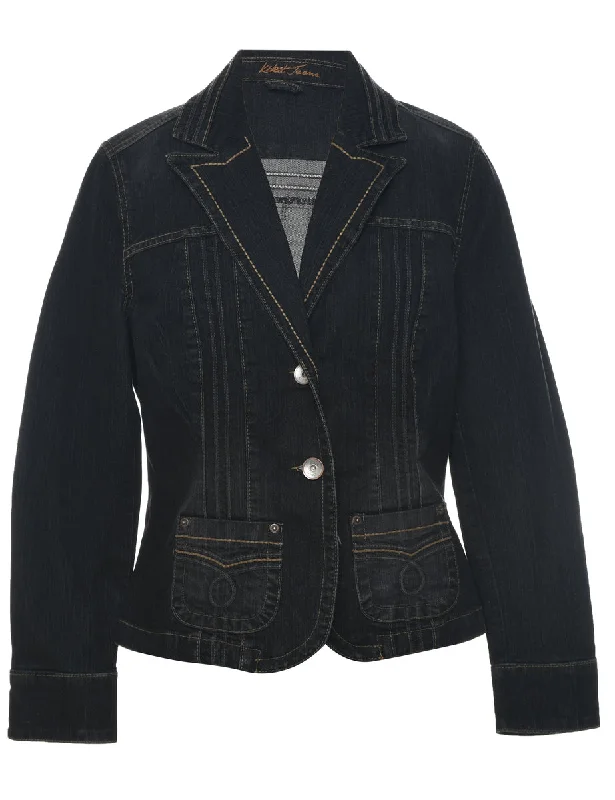 Black Denim Jacket - M