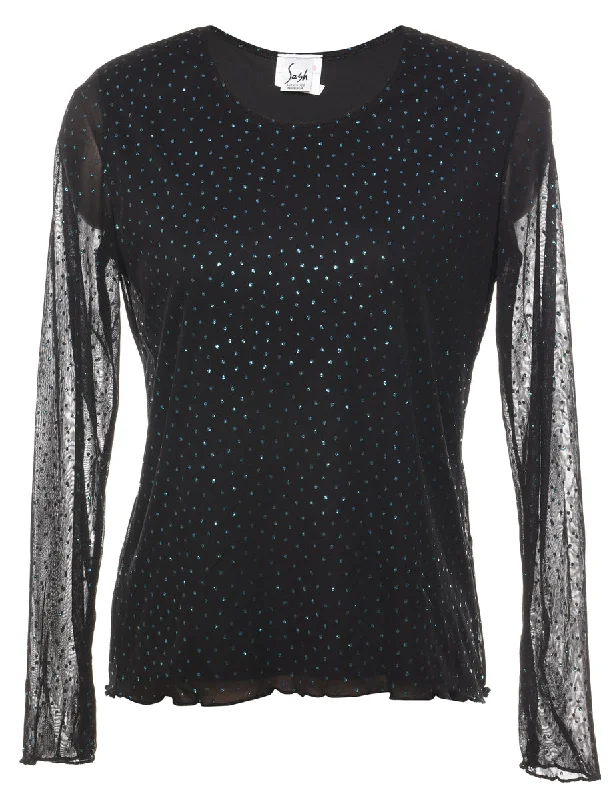 Black Evening Top - M