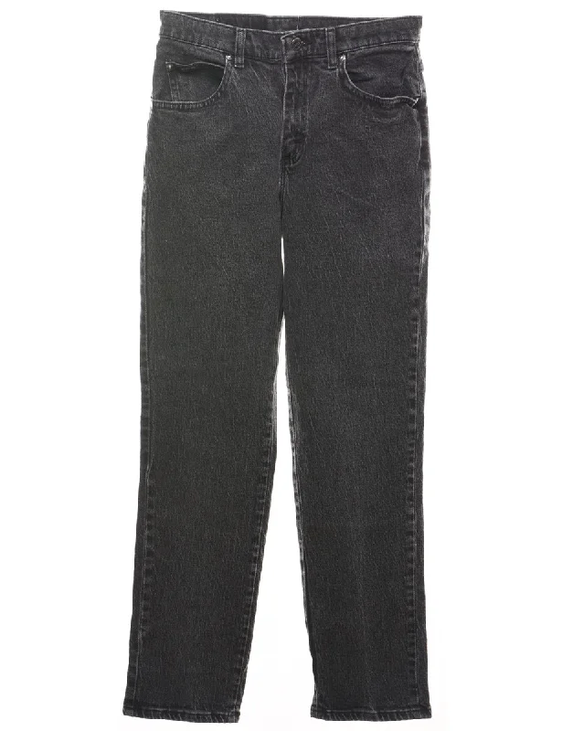 Black Faded Straight-Fit Jeans - W26 L27