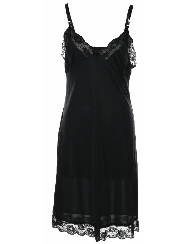 Black Lace Slip - S