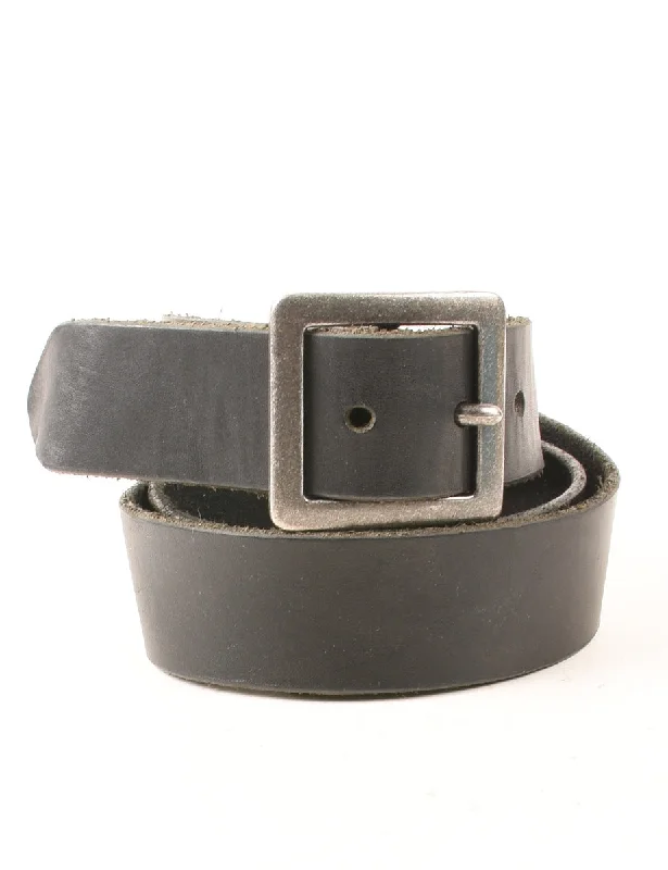 Black Leather Belt - L