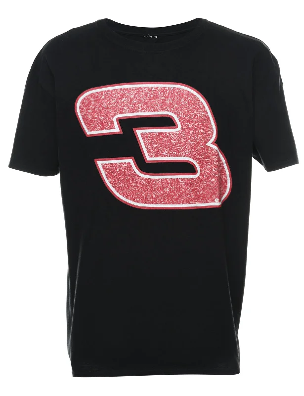 Black & Red Printed NASCAR T-shirt - XL