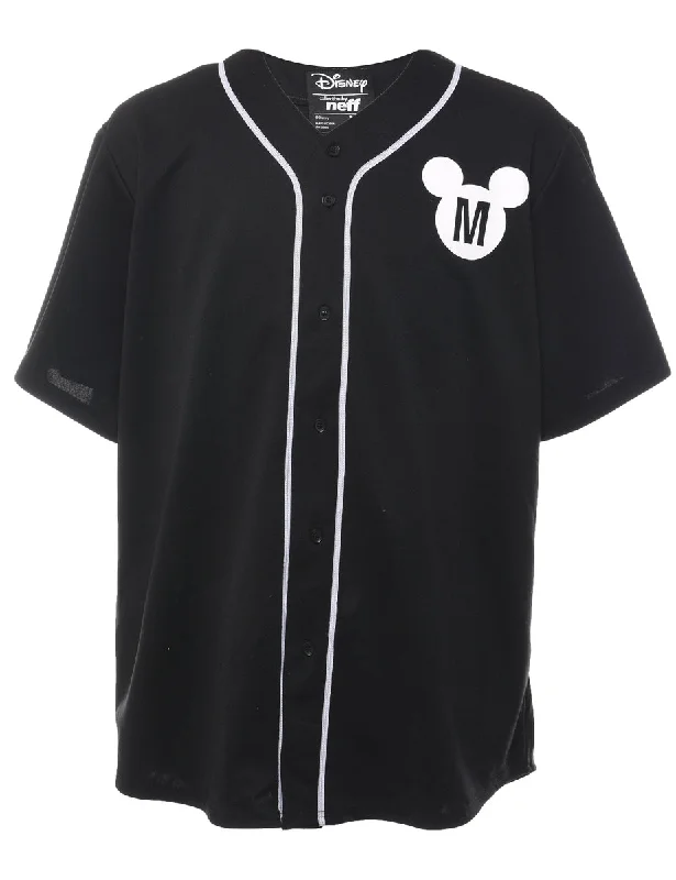 Black & White 1990s Mickey Mouse Jersey - XL