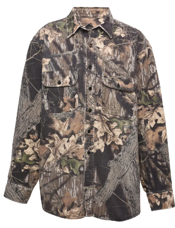 Camouflage Print Shirt - L