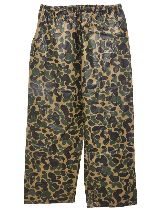 Camouflage Print Trousers - W34 L29