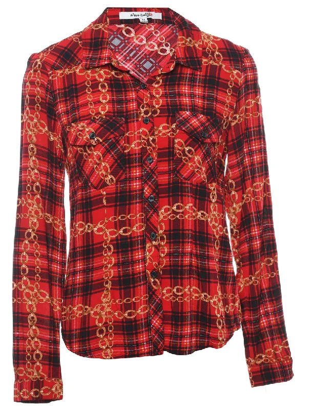 Checked Blouse - M