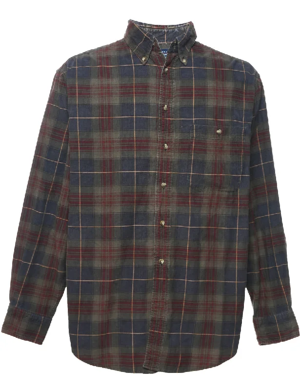 Corduroy Multi-Colour Checked Shirt - M