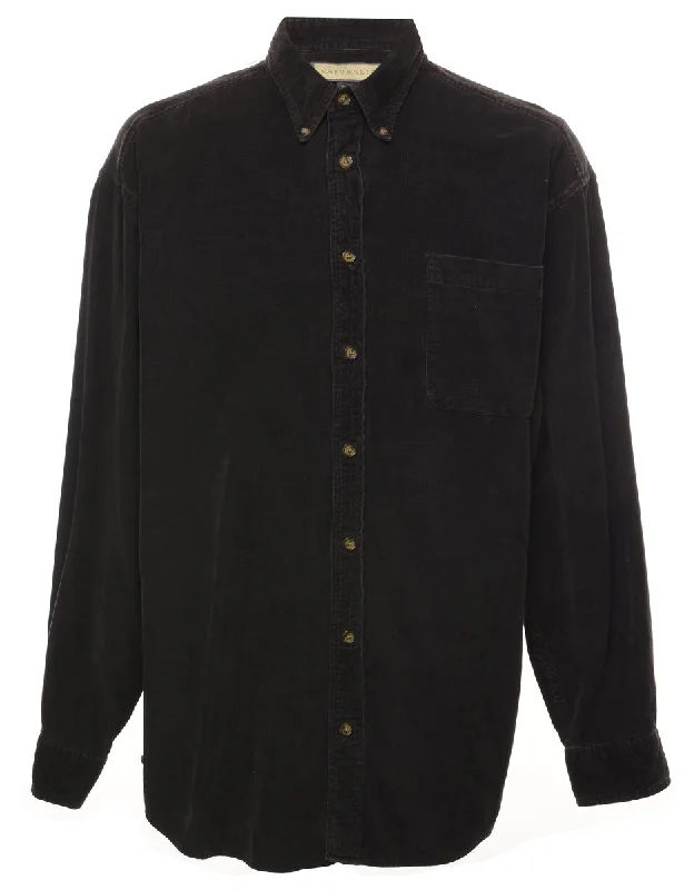 Dark Brown Corduroy Shirt - XL