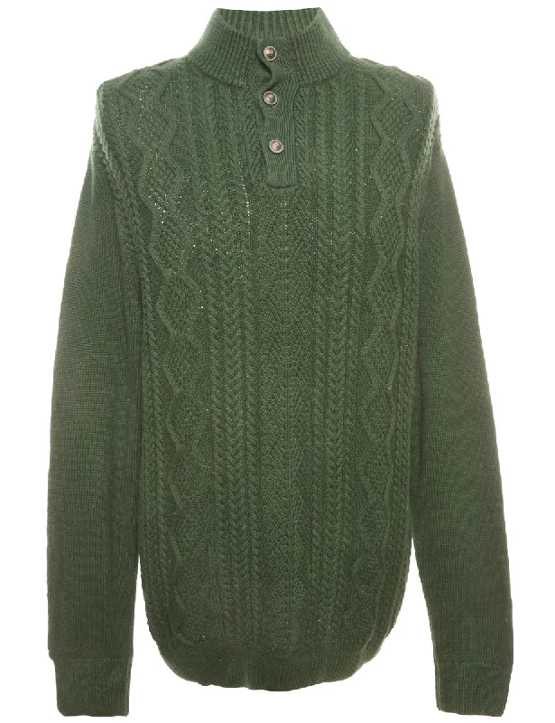 Dark Green Chaps Jumper - M