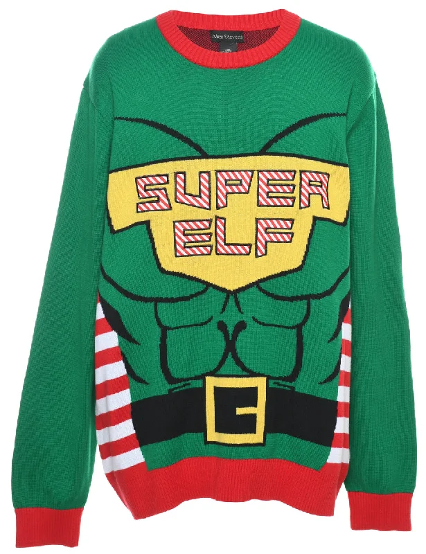 Dark Green Christmas Jumper - XXL