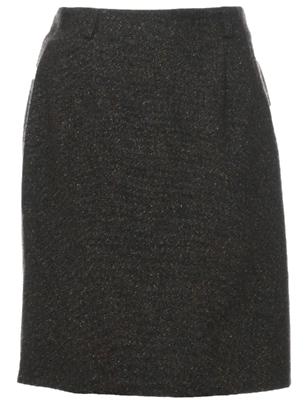 Dark Green Pencil Skirt - M