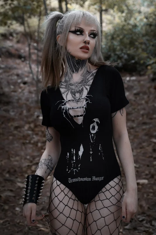 Darkthrone Lace Up Bodysuit