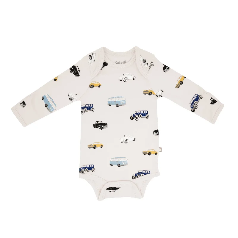 Long Sleeve Bodysuit in Vintage Cars