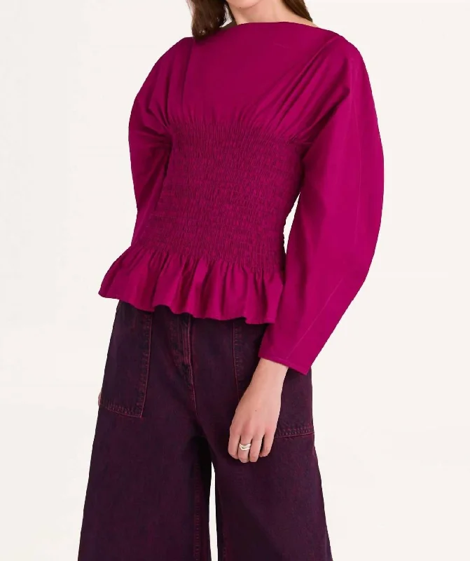 Aurora Long Sleeve Top In Orchid