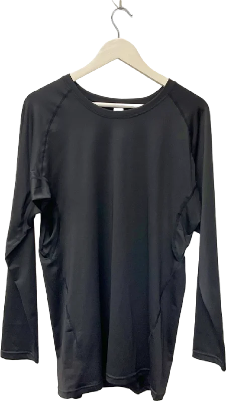 Black Long Sleeve Top UK 2XL