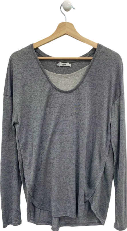 Vince Grey Long Sleeve Top UK S