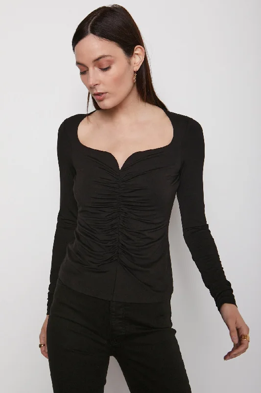 Bailey 44 Senita Long Sleeve Top in Black