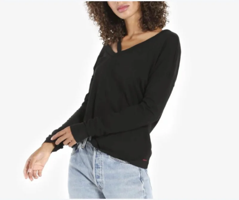 Boot Long Sleeve Top In Black