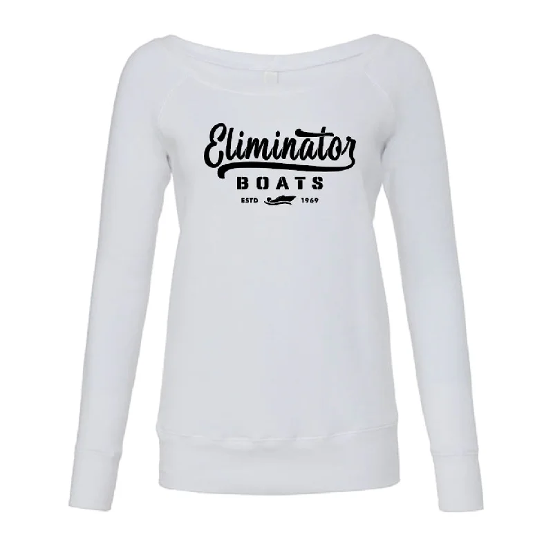 Women's Eliminator Boats Fleece Wide Neck Sweatshirt