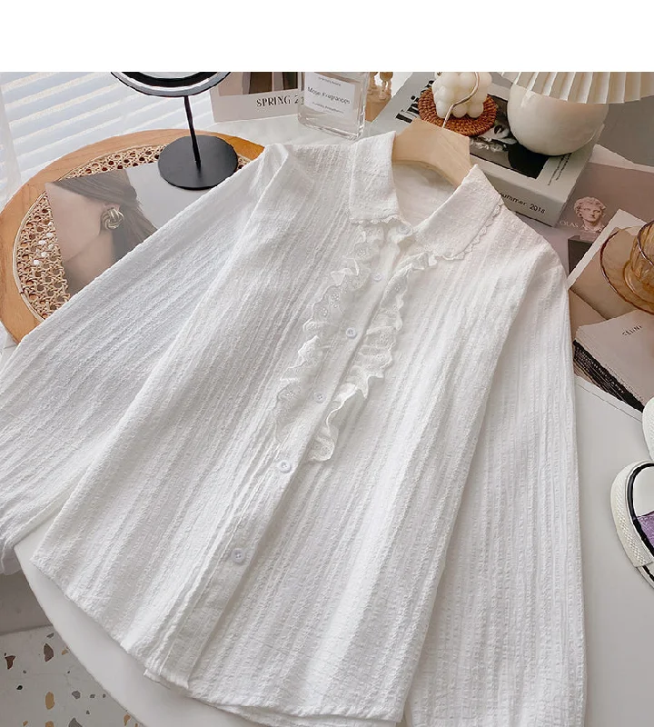 New Korean soft thin long sleeve top  6390